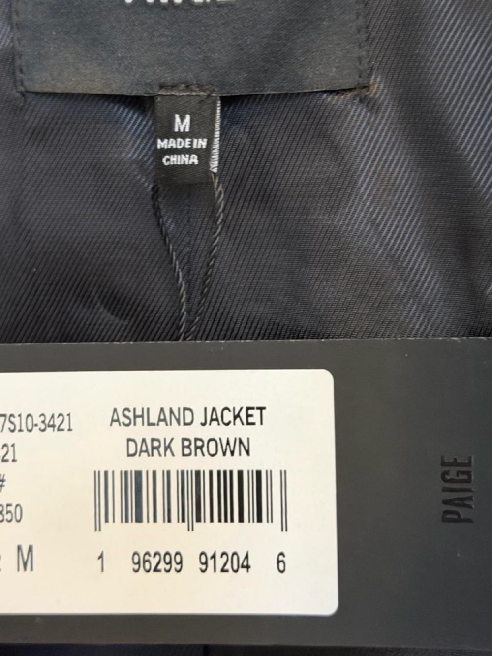 PAIGE Dark Brown Faux Leather Bomber Jacket - Picture 3 of 6